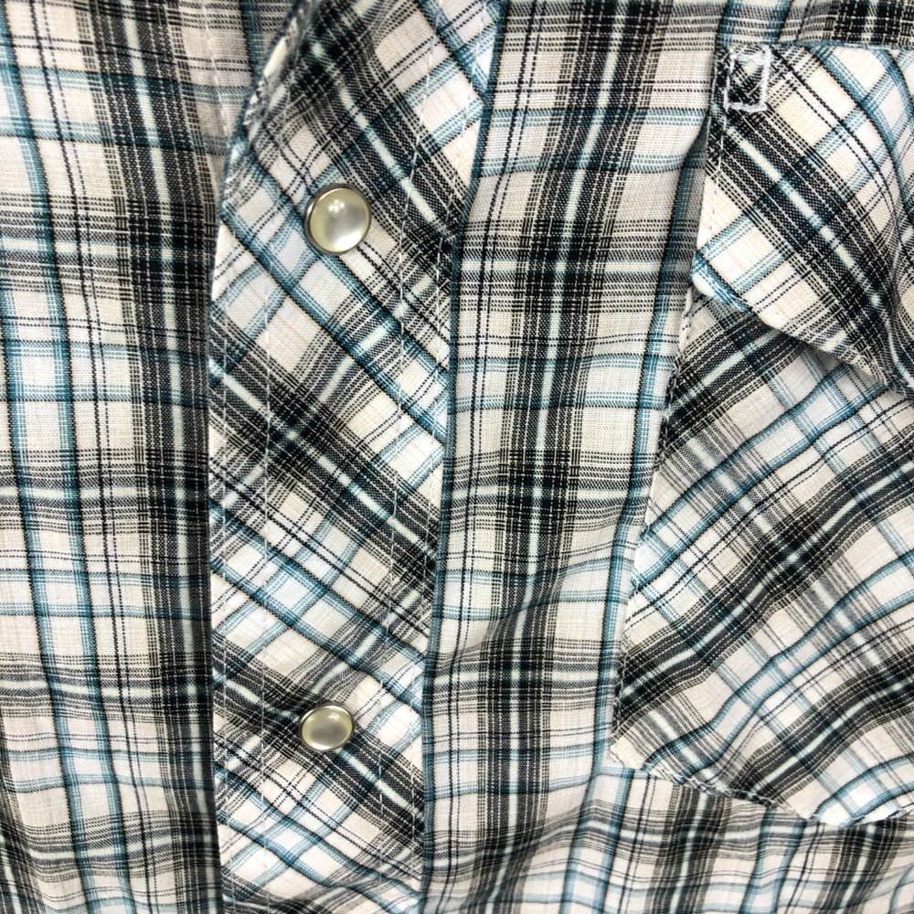 🛍️🛍️SOLD Men's Wrangler pearl snap western shirt sz small - Picture 3 of 6